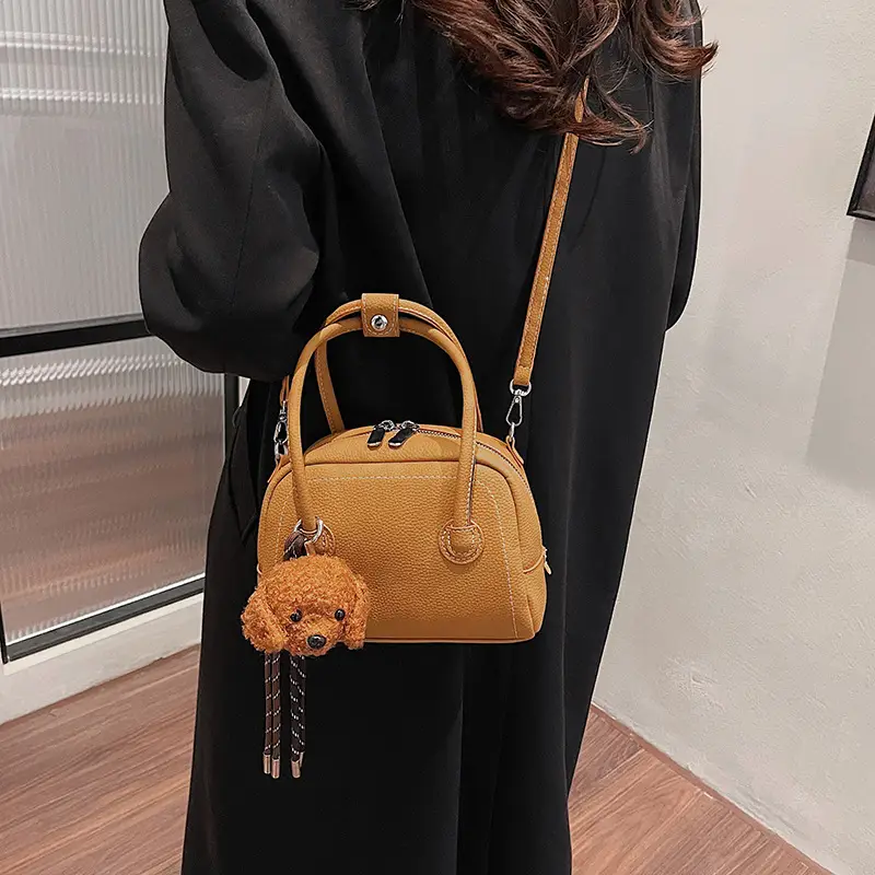 Women's 2025 Winter Casual Shell Shoulder Bag Brown - Image 5