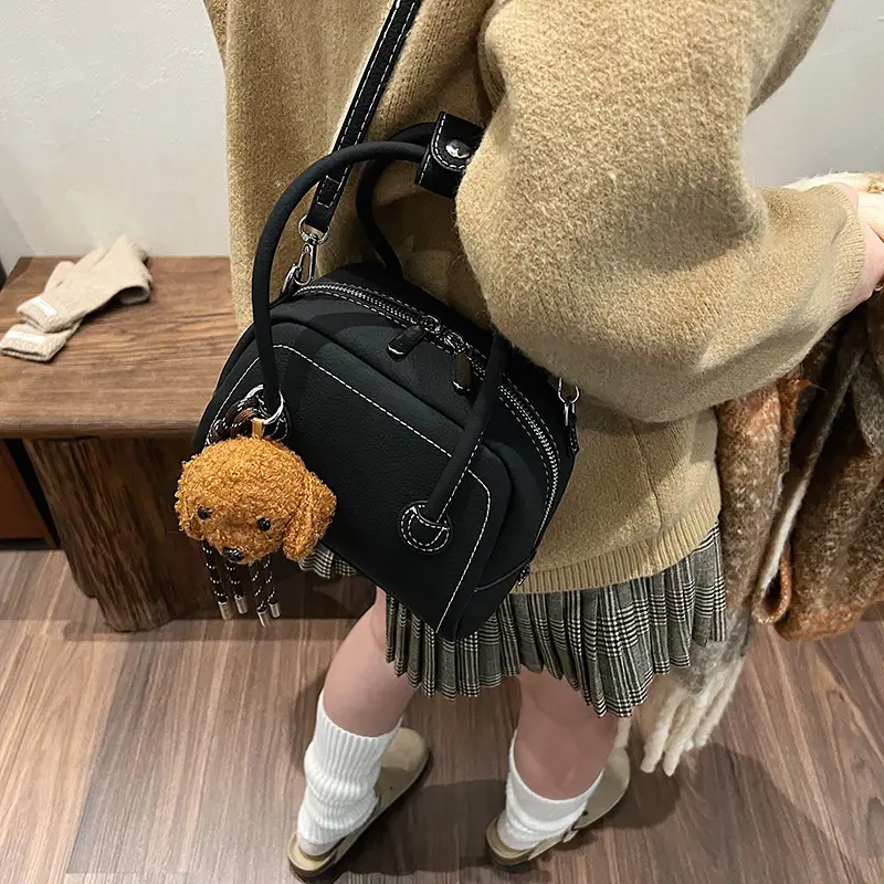 Women's 2025 Winter Casual Shell Shoulder Bag Brown - Image 6