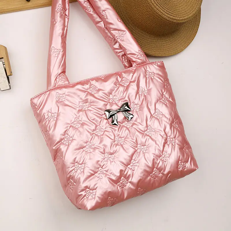 2024 Silver Star Bow Shoulder Bag Large Capacity - Image 7