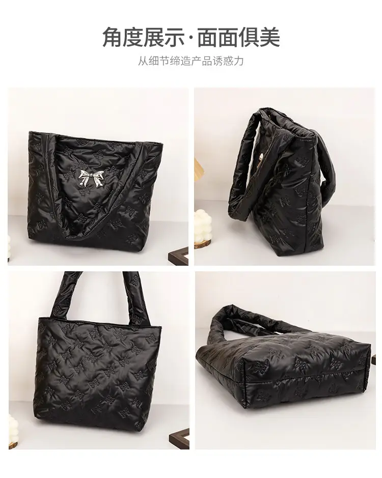 2024 Silver Star Bow Shoulder Bag Large Capacity — feature 11