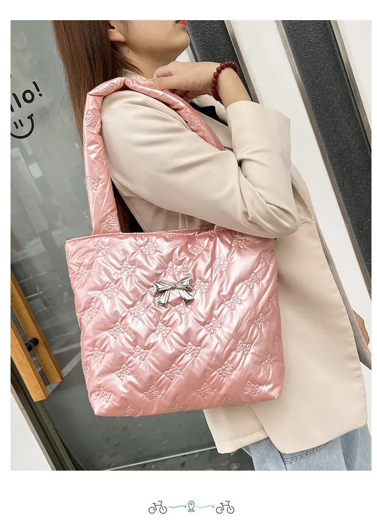 2024 Silver Star Bow Shoulder Bag Large Capacity — feature 13