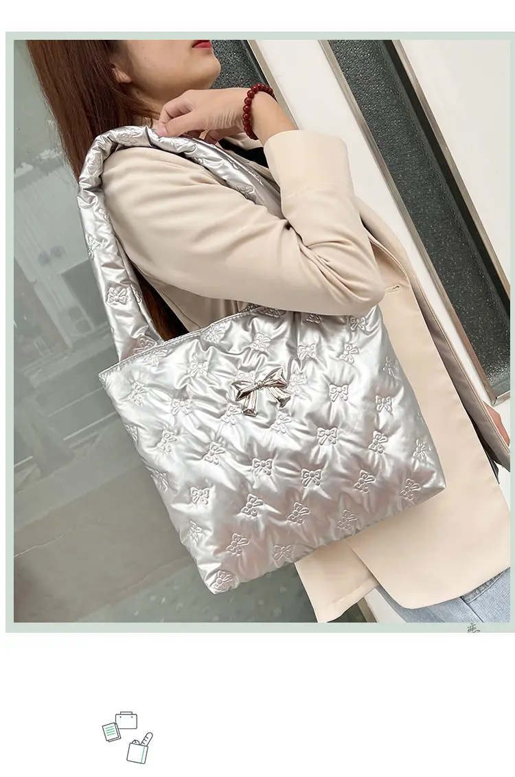 2024 Silver Star Bow Shoulder Bag Large Capacity — feature 16