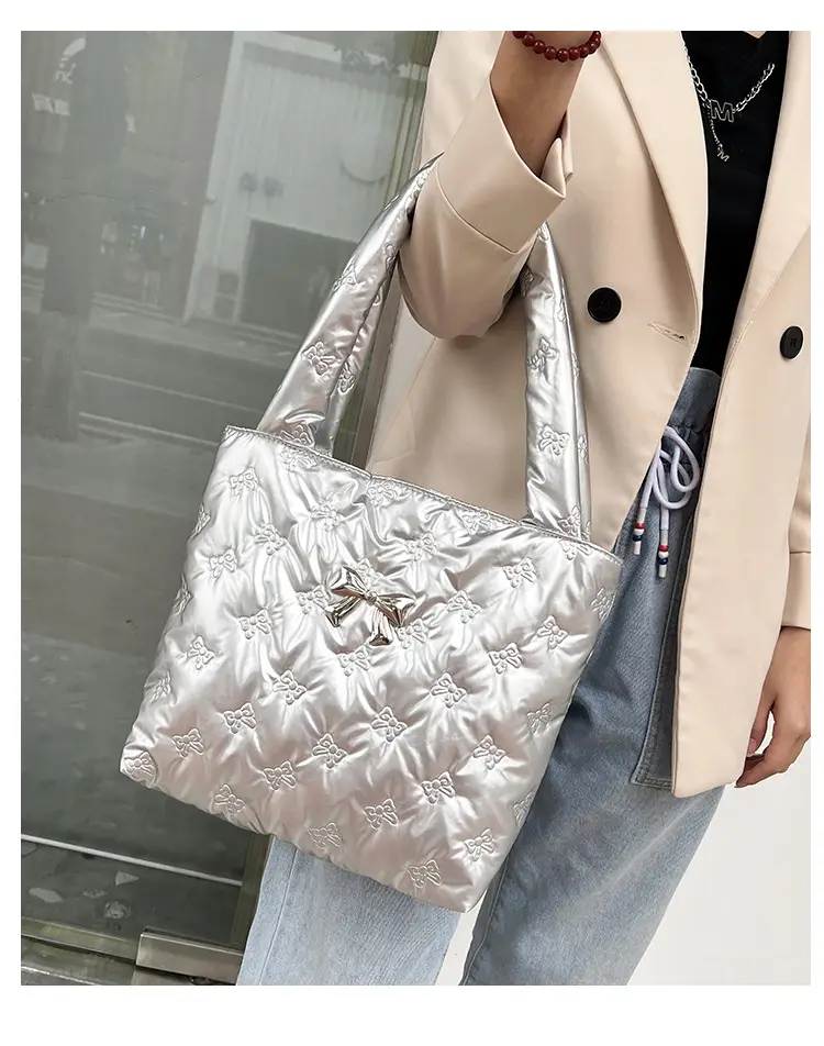 2024 Silver Star Bow Shoulder Bag Large Capacity — feature 17