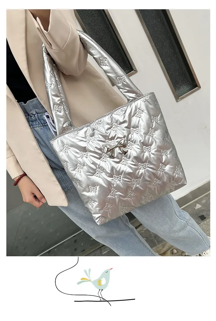 2024 Silver Star Bow Shoulder Bag Large Capacity — feature 18