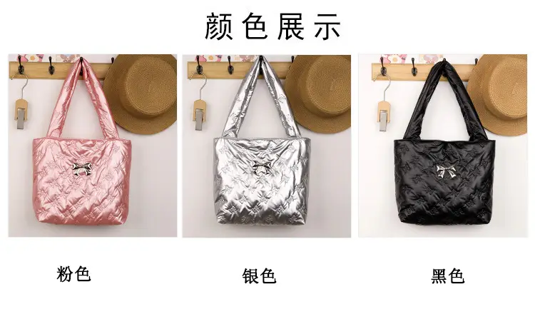 2024 Silver Star Bow Shoulder Bag Large Capacity — feature 2