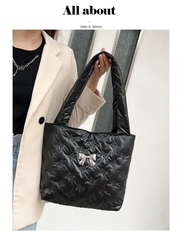 2024 Silver Star Bow Shoulder Bag Large Capacity — feature 22