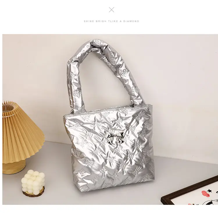 2024 Silver Star Bow Shoulder Bag Large Capacity — feature 26