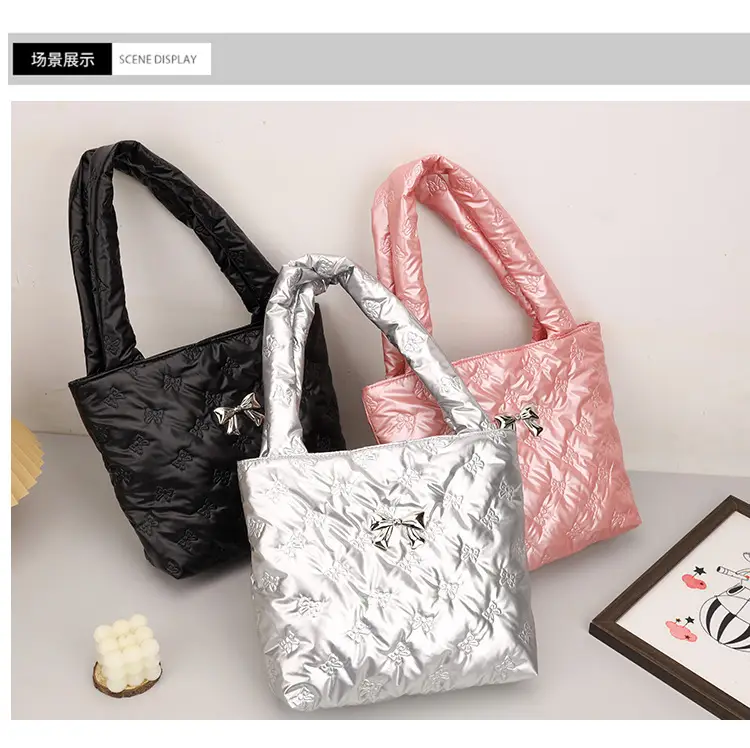 2024 Silver Star Bow Shoulder Bag Large Capacity — feature 30