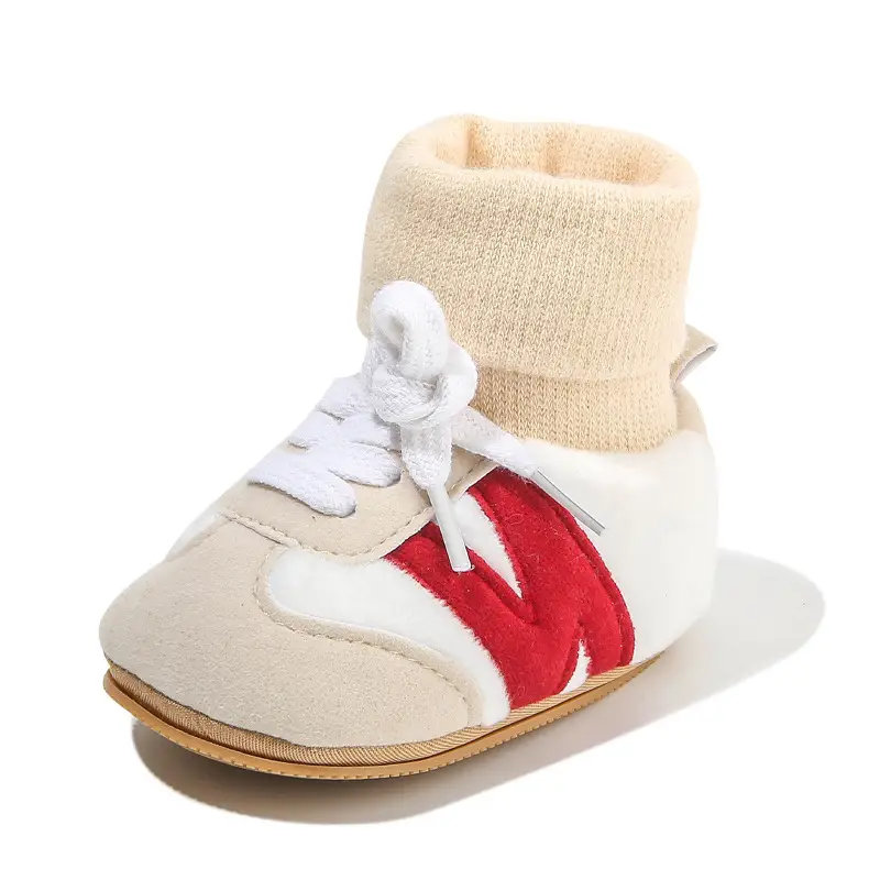 Winter Newborn Baby Shoes and Socks Infant Little Baby Cotton Shoes Autumn and Winter Newborn Shoes Warm fleece-lined Soft Sole Shoes