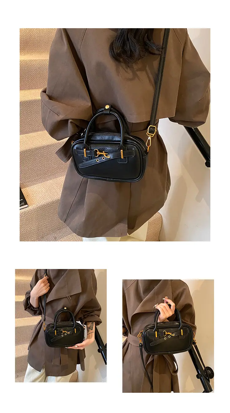 Small Carrying Bag for Office Women Brown Handheld Shoulder Crossbody — feature 10