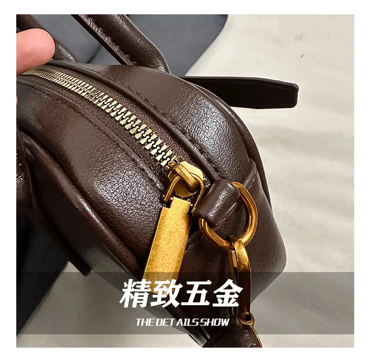 Small Carrying Bag for Office Women Brown Handheld Shoulder Crossbody — feature 14