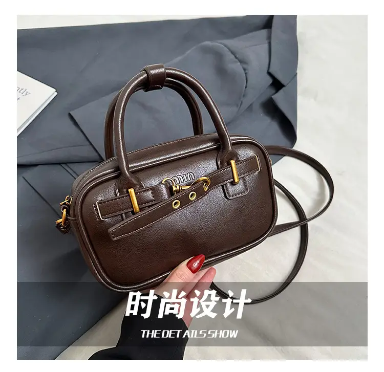 Small Carrying Bag for Office Women Brown Handheld Shoulder Crossbody — feature 15
