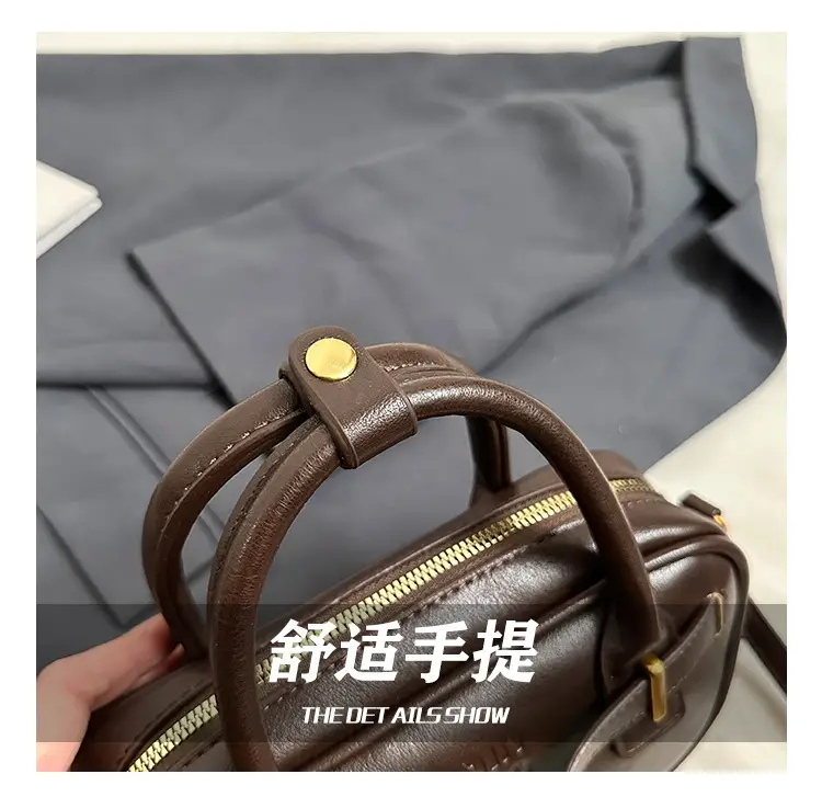 Small Carrying Bag for Office Women Brown Handheld Shoulder Crossbody — feature 16