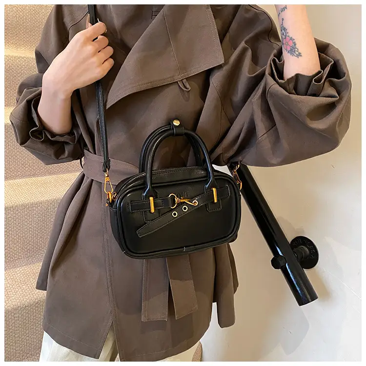 Small Carrying Bag for Office Women Brown Handheld Shoulder Crossbody — feature 23