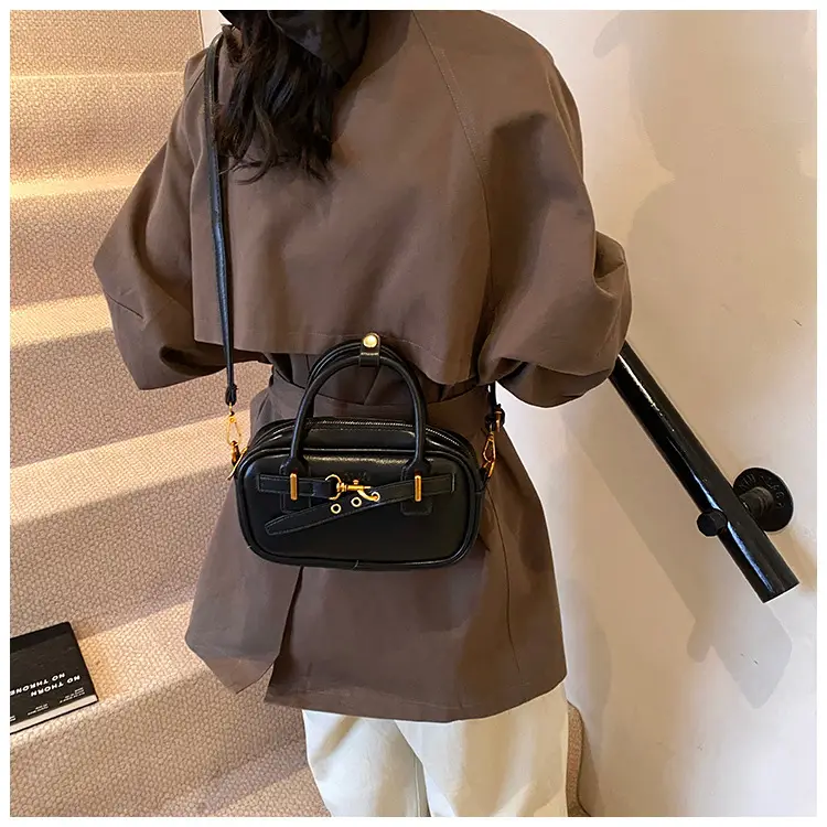 Small Carrying Bag for Office Women Brown Handheld Shoulder Crossbody — feature 25