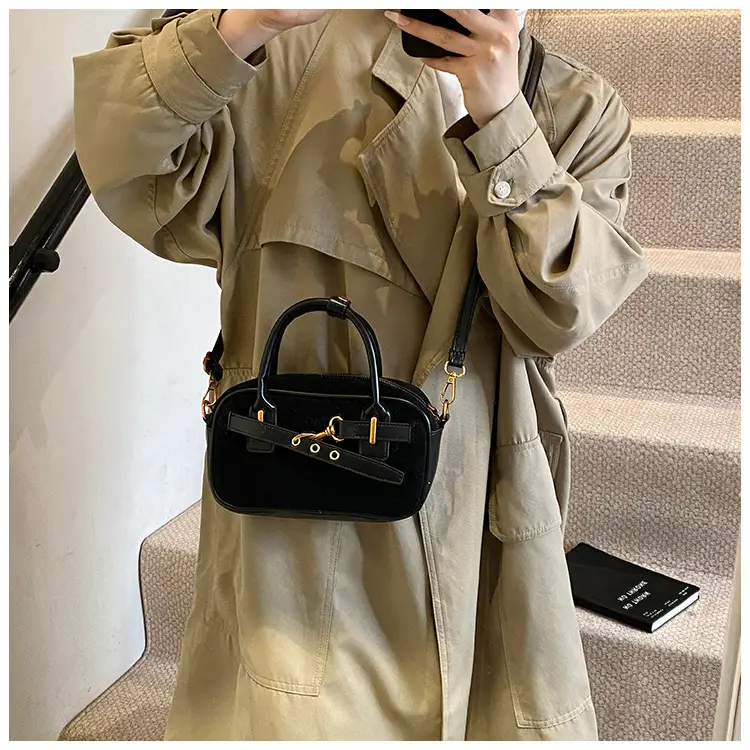 Small Carrying Bag for Office Women Brown Handheld Shoulder Crossbody — feature 26
