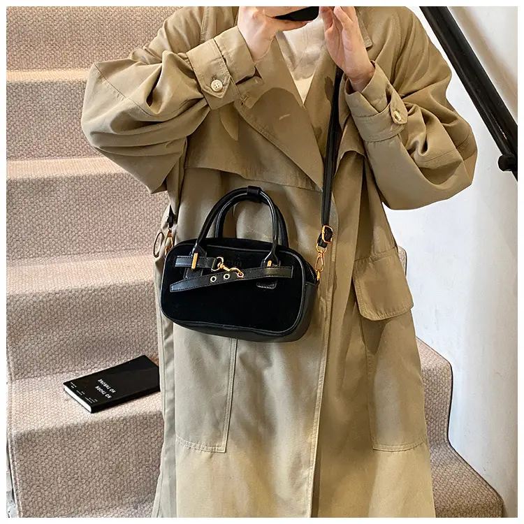Small Carrying Bag for Office Women Brown Handheld Shoulder Crossbody — feature 27
