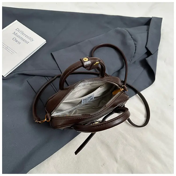 Small Carrying Bag for Office Women Brown Handheld Shoulder Crossbody — feature 39