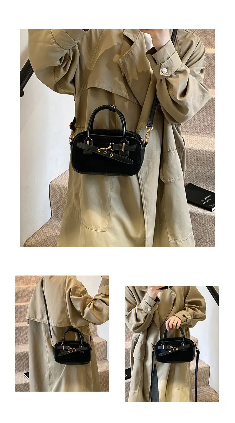 Small Carrying Bag for Office Women Brown Handheld Shoulder Crossbody — feature 9