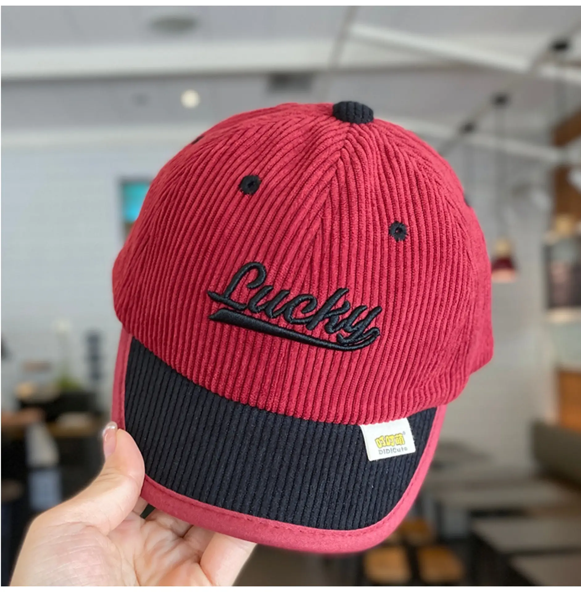 Lucky Embroidered Knit Cap for Kids Winter Warm — feature 12