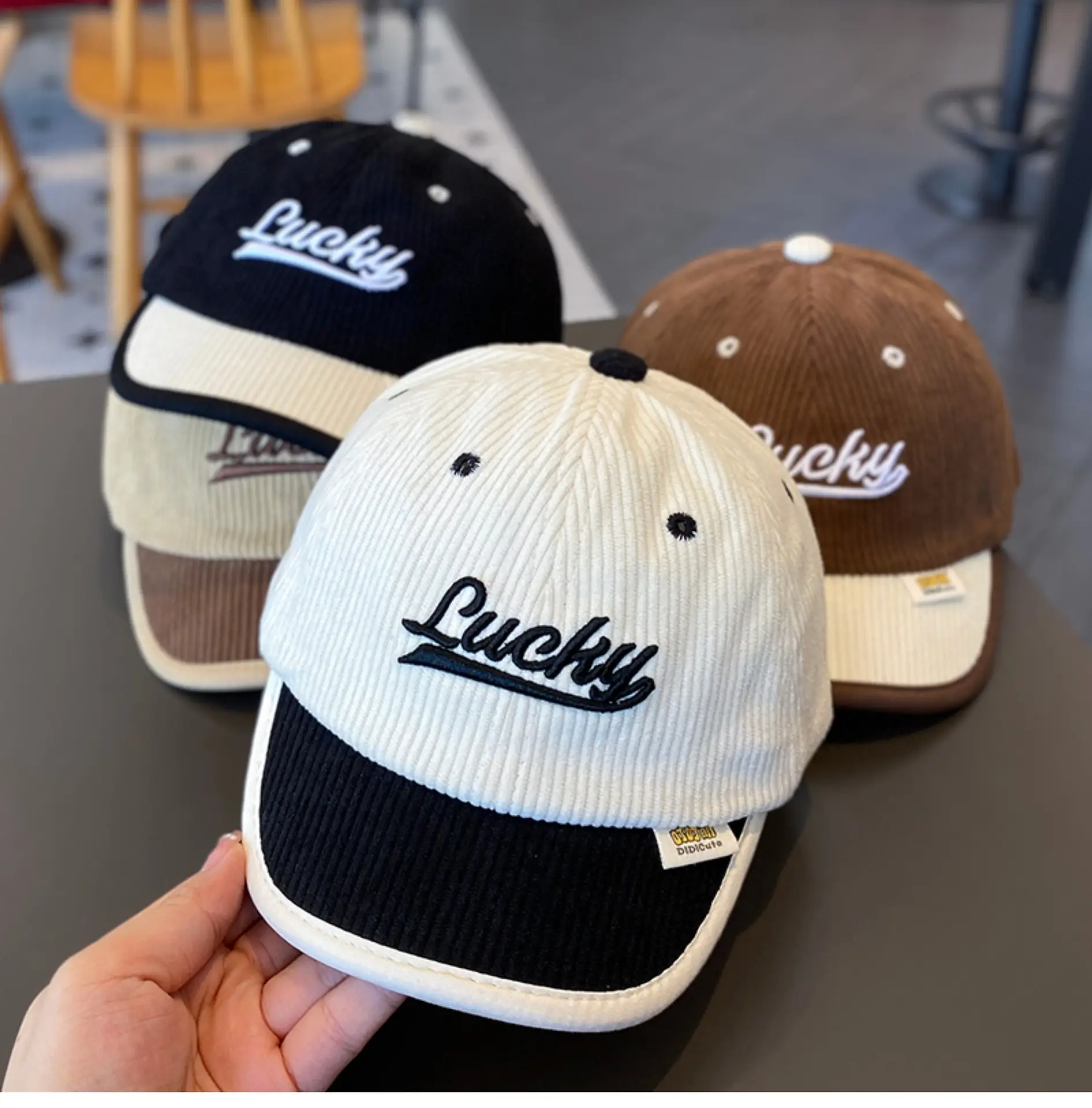 Lucky Embroidered Knit Cap for Kids Winter Warm — feature 2