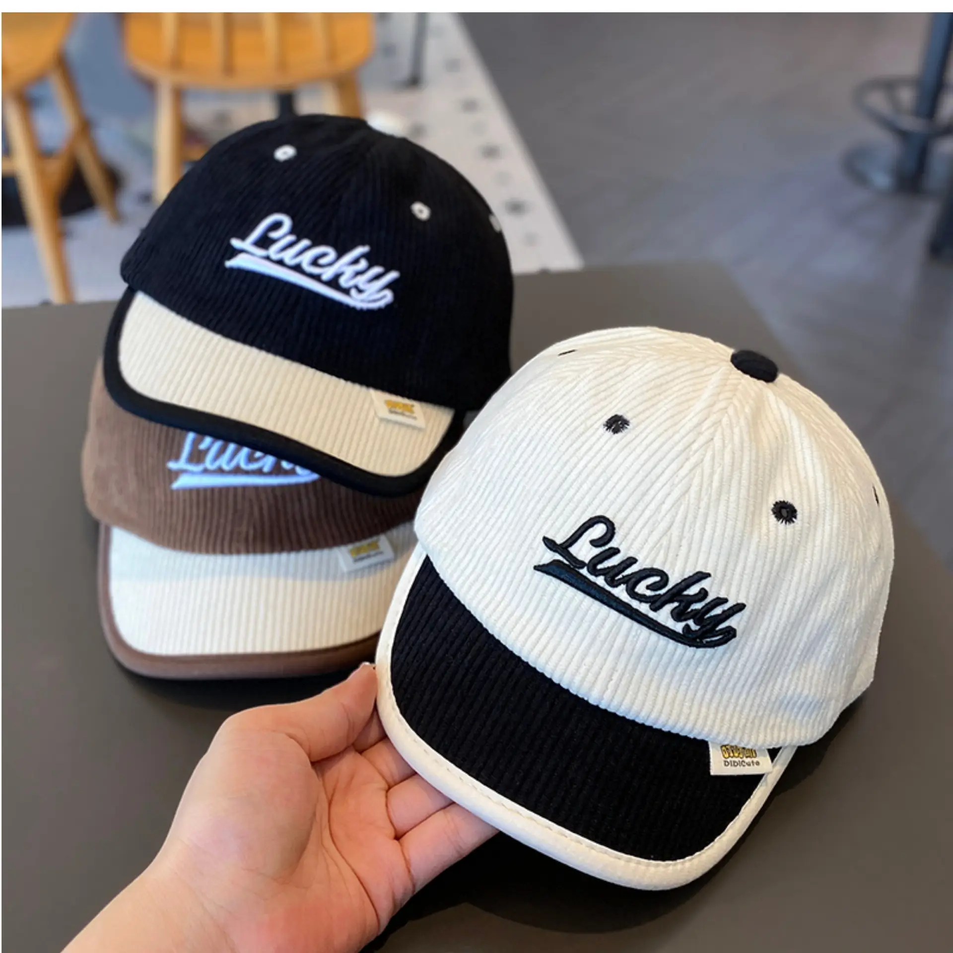 Lucky Embroidered Knit Cap for Kids Winter Warm — feature 4