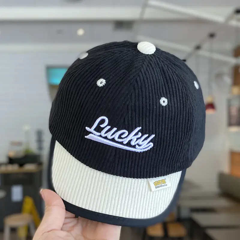Lucky Embroidered Knit Cap for Kids Winter Warm - Image 2