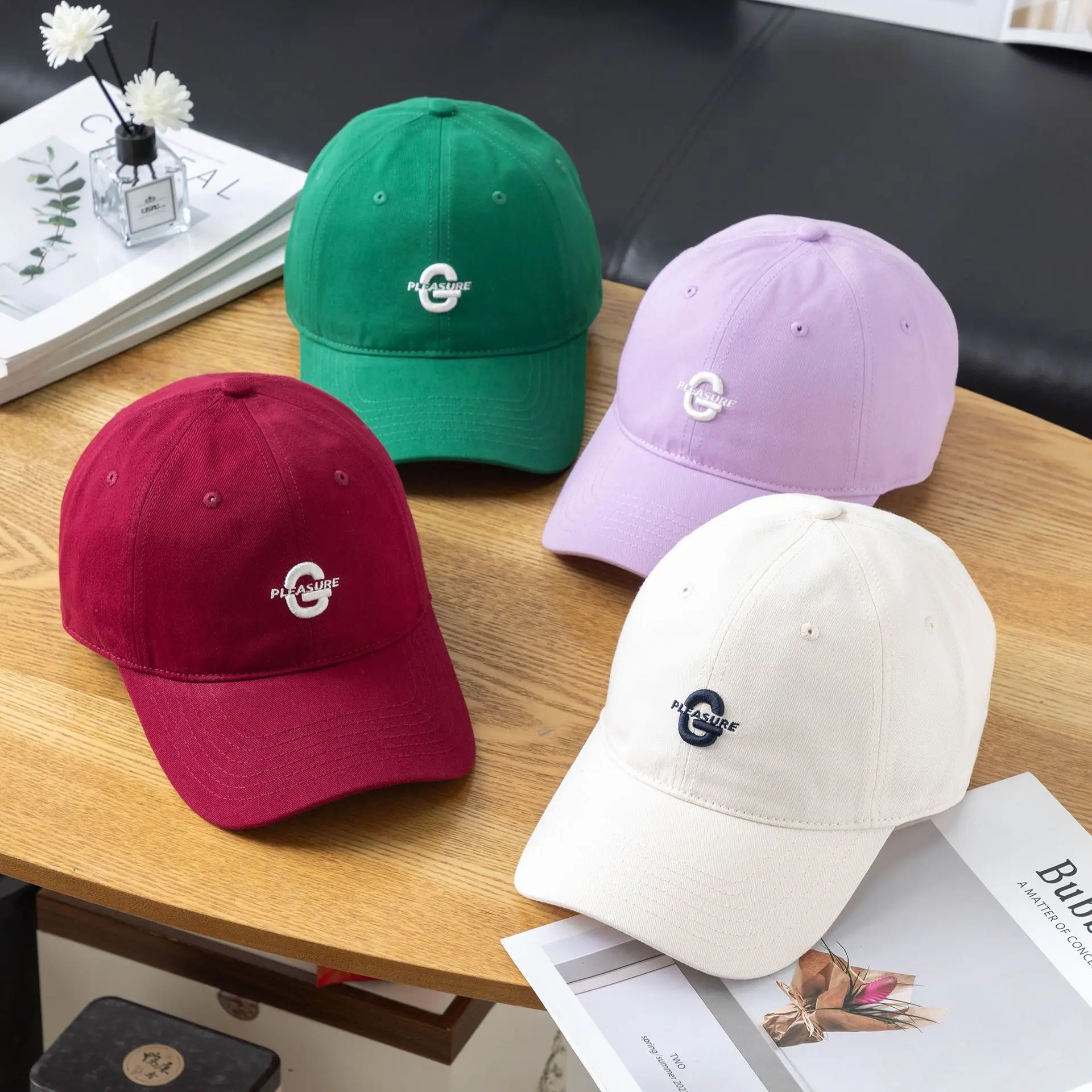 Men Brown Embroidered Baseball Cap Oversized - Image 11