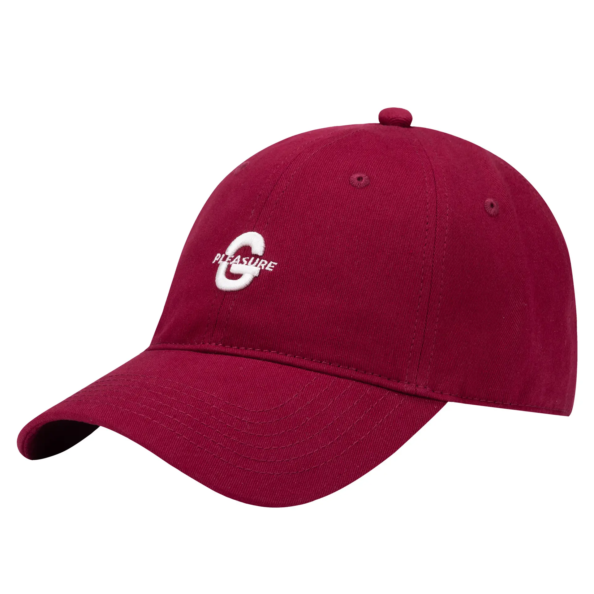 Men Brown Embroidered Baseball Cap Oversized - Image 5