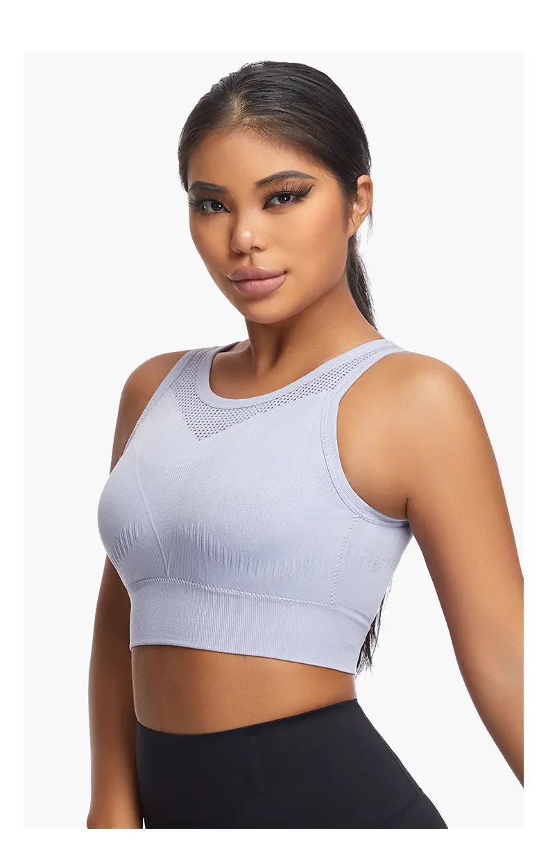 Women Push-Up Sports Bra Yellow Hollow Back — feature 15