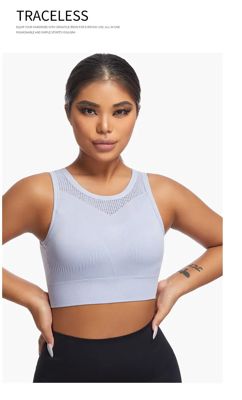 Women Push-Up Sports Bra Yellow Hollow Back — feature 16
