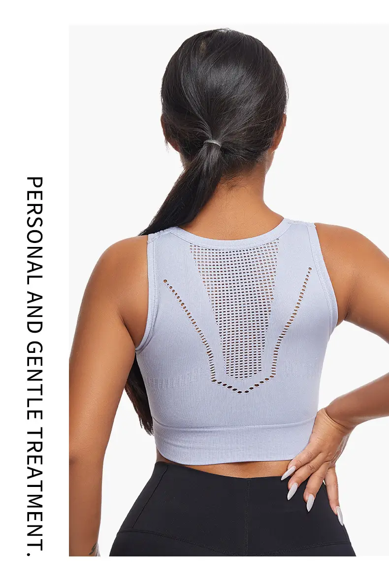 Women Push-Up Sports Bra Yellow Hollow Back — feature 17