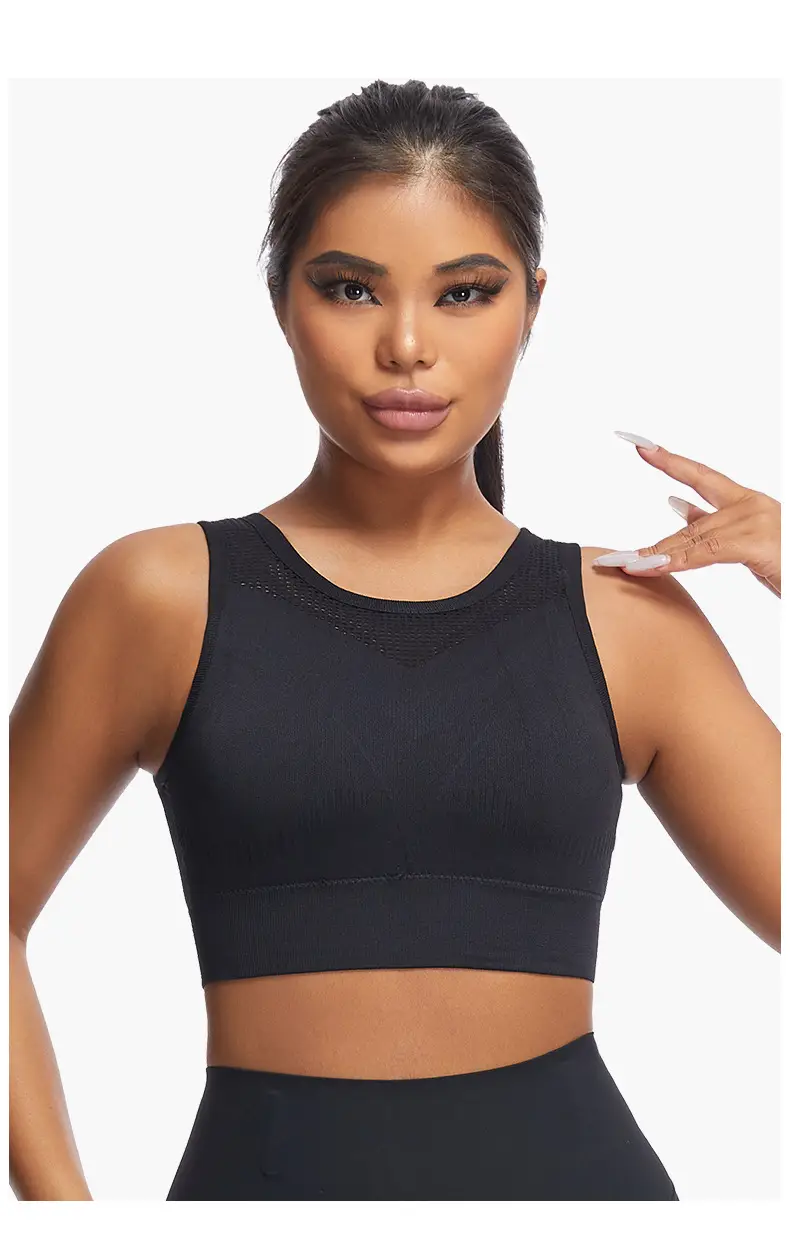 Women Push-Up Sports Bra Yellow Hollow Back — feature 21