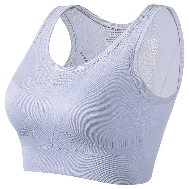 Women Push-Up Sports Bra Yellow Hollow Back - Image 2