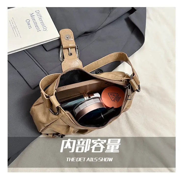 Green Women's Shoulder Bag with Belt Buckle — feature 4