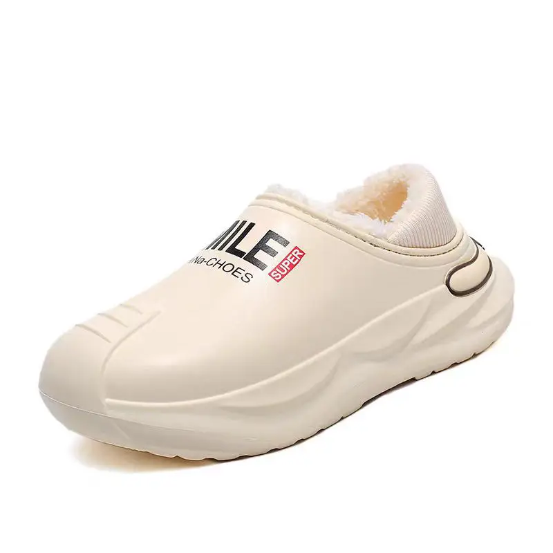 2024 New Cotton Slippers Men's Winter Coldproof Warm Cotton Shoes Going Out and Driving Waterproof Anti-Slip Bag Heel Large Size Cotton Slippers - Image 7