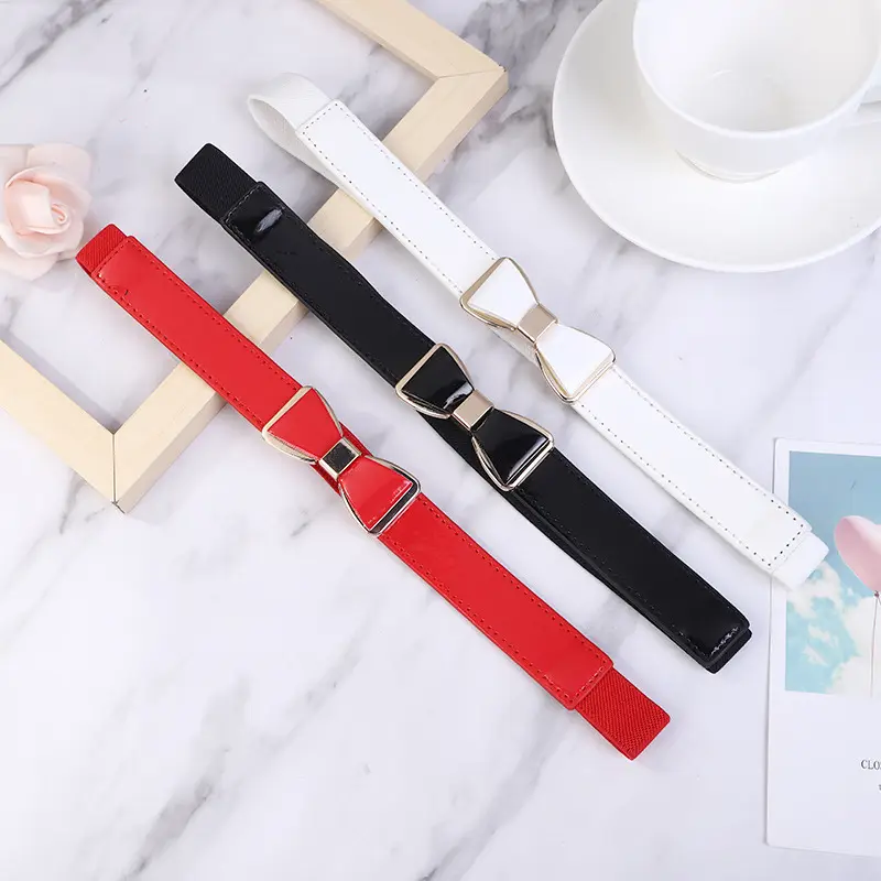Red Elastic Waist Cover for Women Autumn Winter Belt - Image 4
