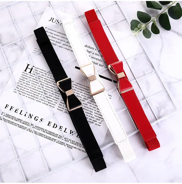Red Elastic Waist Cover for Women Autumn Winter Belt — feature 6