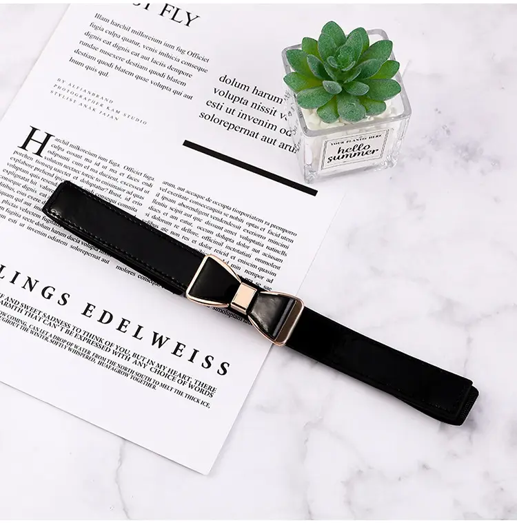 Red Elastic Waist Cover for Women Autumn Winter Belt - Image 2