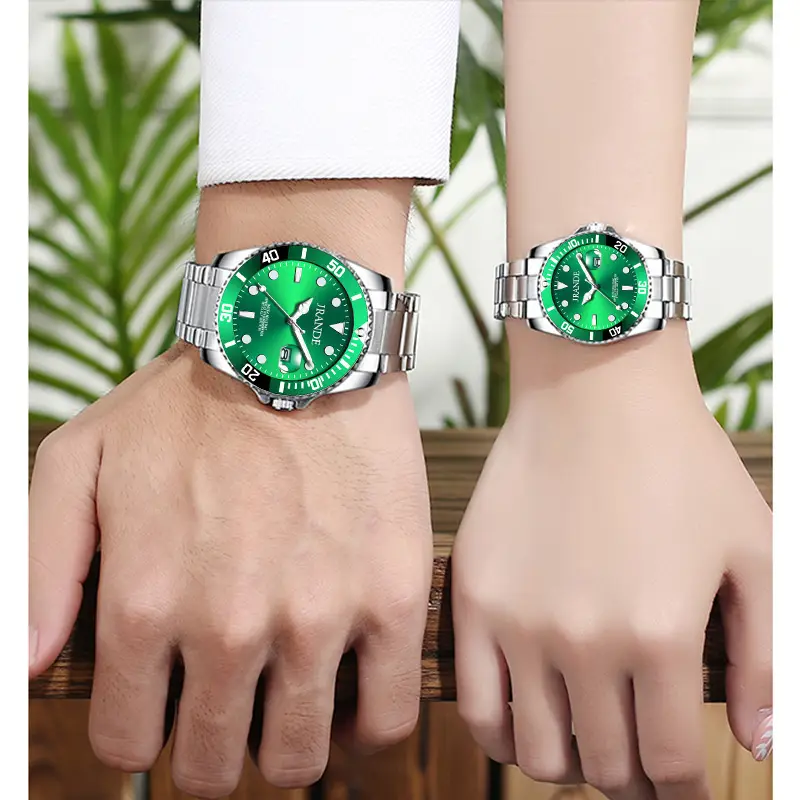 Luminous Green Water Ghost Watch for Couples - Image 16