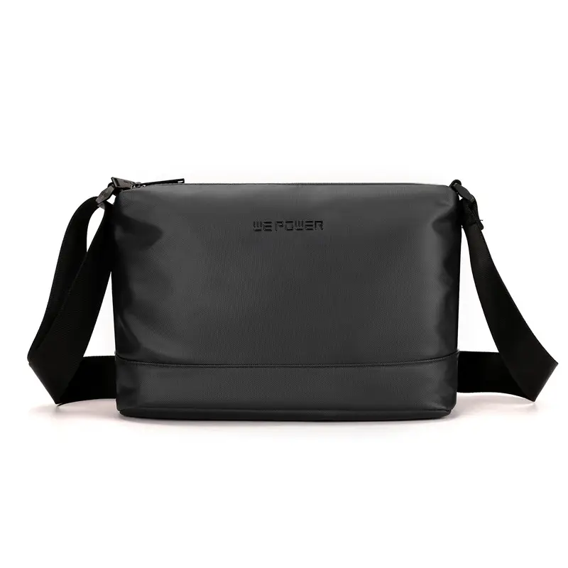 Men's Lightweight Crossbody Bag Black Large Capacity - Image 9