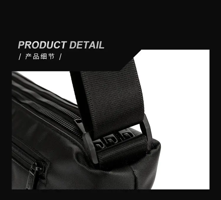 Men's Lightweight Crossbody Bag Black Large Capacity — feature 19