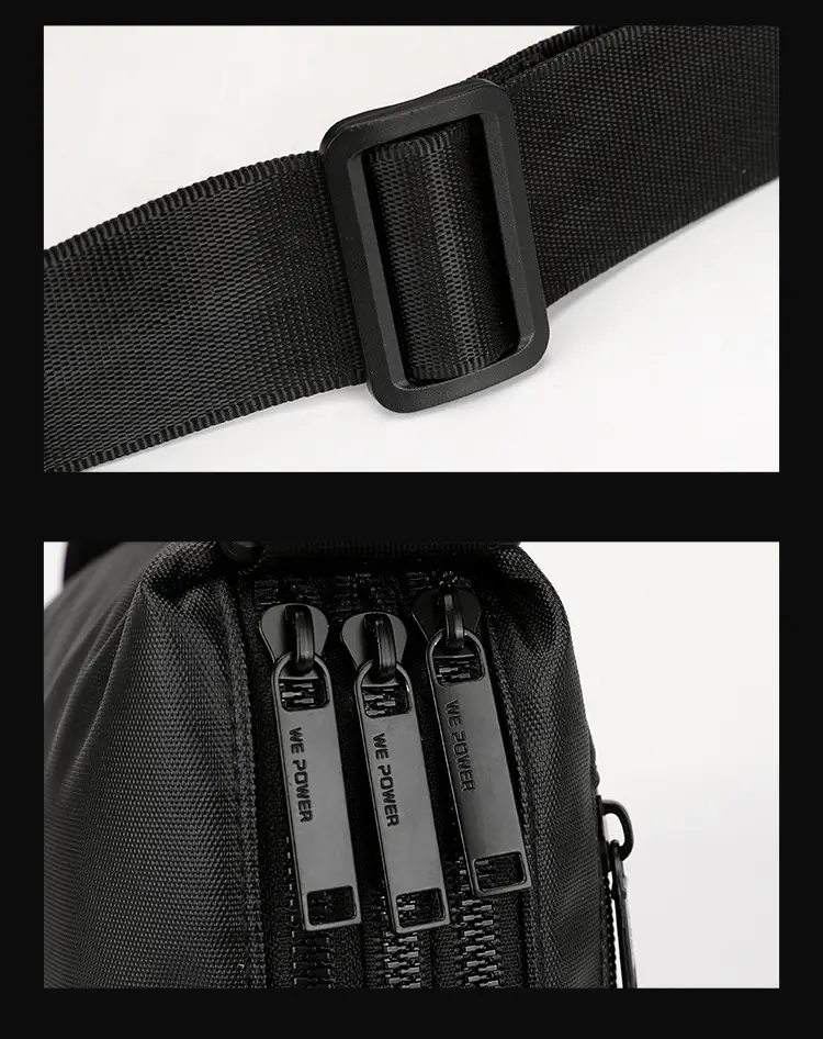 Men's Lightweight Crossbody Bag Black Large Capacity — feature 20