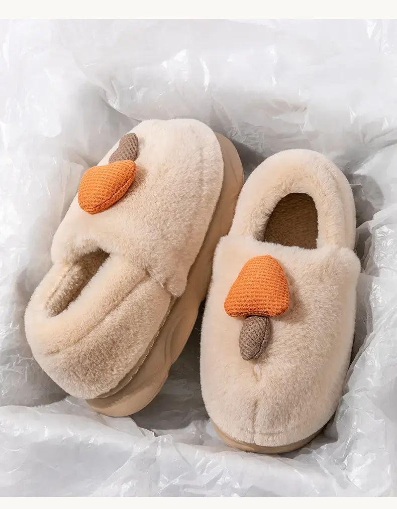 Women's Winter Mushroom Cotton Slippers Warm Non-Slip — feature 21