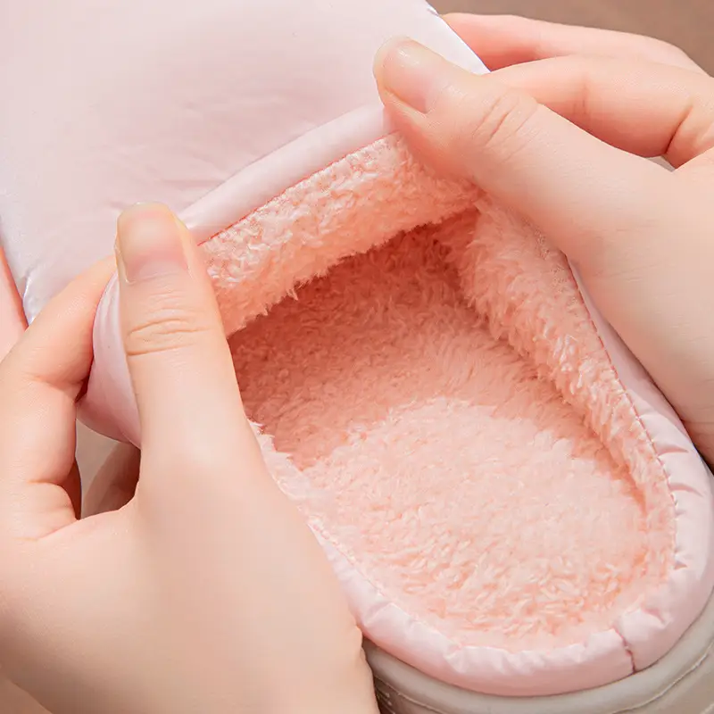 Pink Cotton Slippers for Men Women Warm Comfort - Image 8