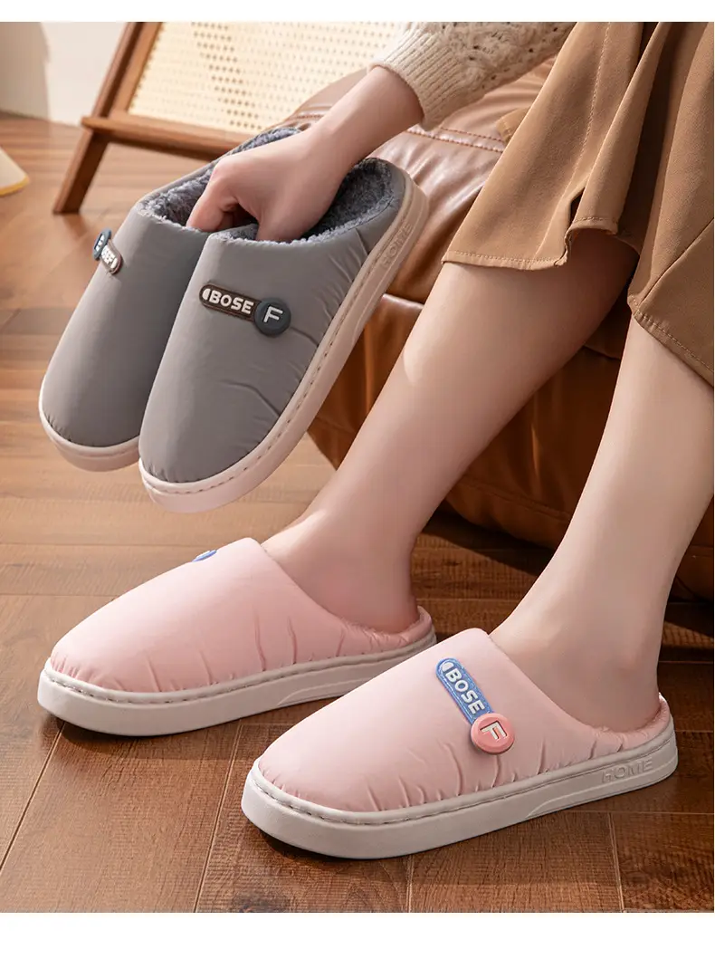 Pink Cotton Slippers for Men Women Warm Comfort — feature 15
