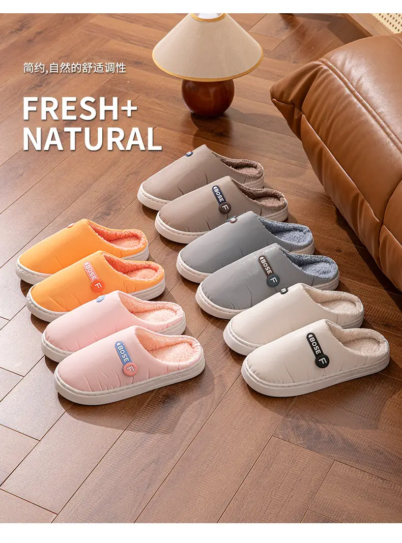 Pink Cotton Slippers for Men Women Warm Comfort — feature 5