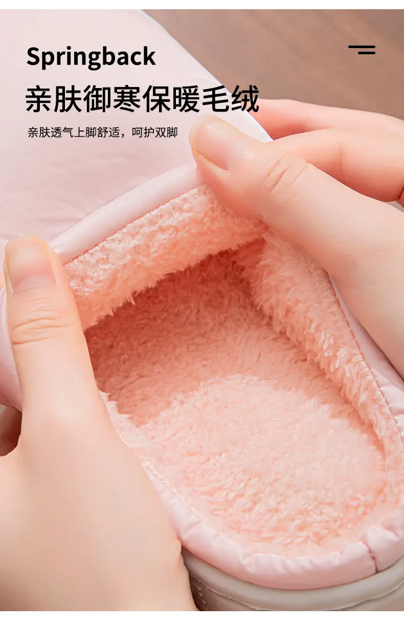 Pink Cotton Slippers for Men Women Warm Comfort — feature 7