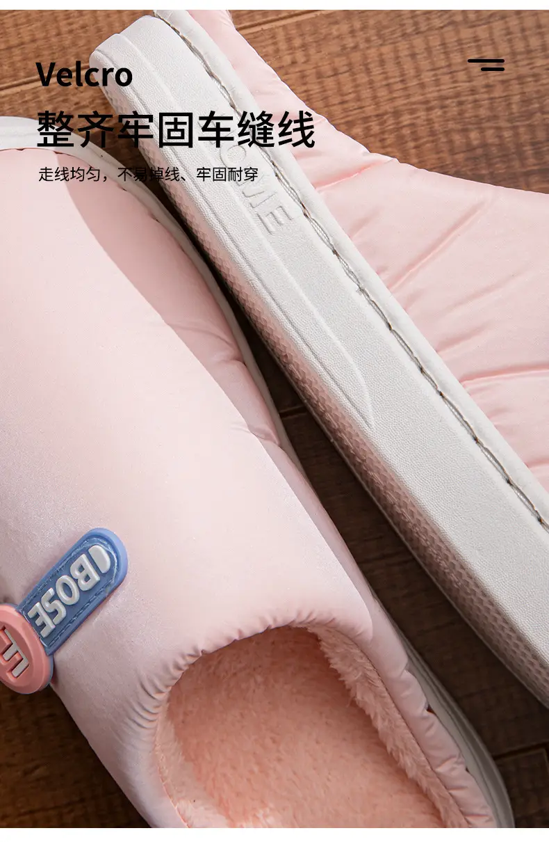 Pink Cotton Slippers for Men Women Warm Comfort — feature 8