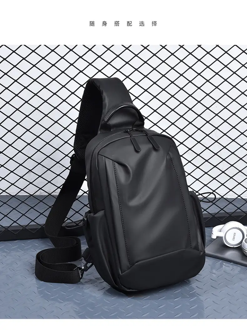 Men's Blue Multi-Compartment Crossbody Bag — feature 17